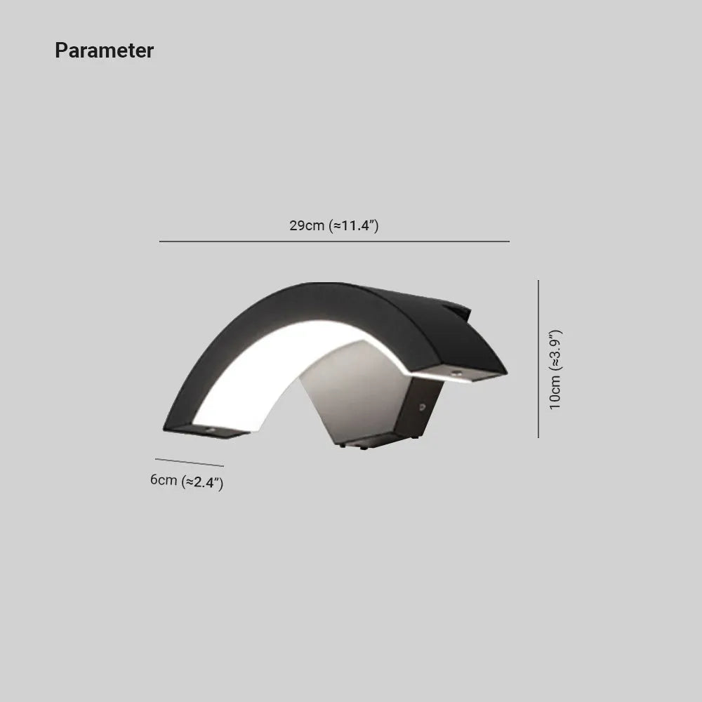 Elvon | Nordic Arc Waterproof LED Outdoor Wall Lamp with Motion Sensor | Elegant Design for Safety and Style 3