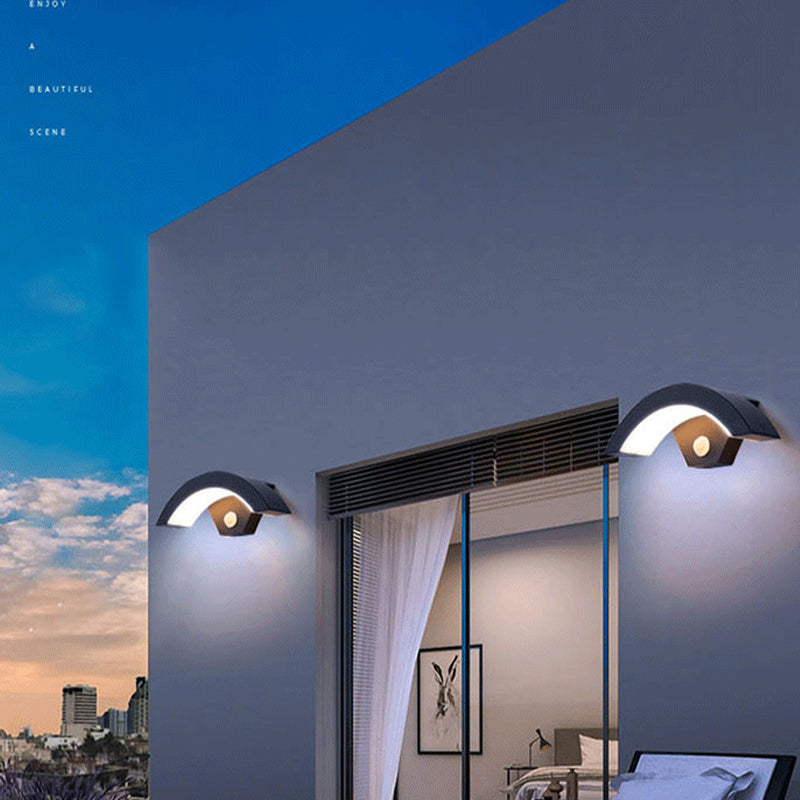 Elvon | Nordic Arc Waterproof LED Outdoor Wall Lamp with Motion Sensor | Elegant Design for Safety and Style 4
