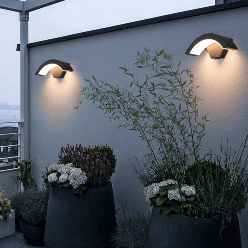 Elvon | Nordic Arc Waterproof LED Outdoor Wall Lamp with Motion Sensor | Elegant Design for Safety and Style 6