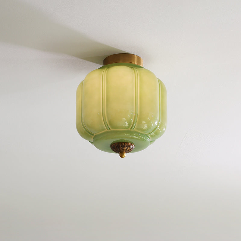 Elyra | Green Glass Ceiling Lamp with Metal Canopy | Elegant Lighting for Any Space 10