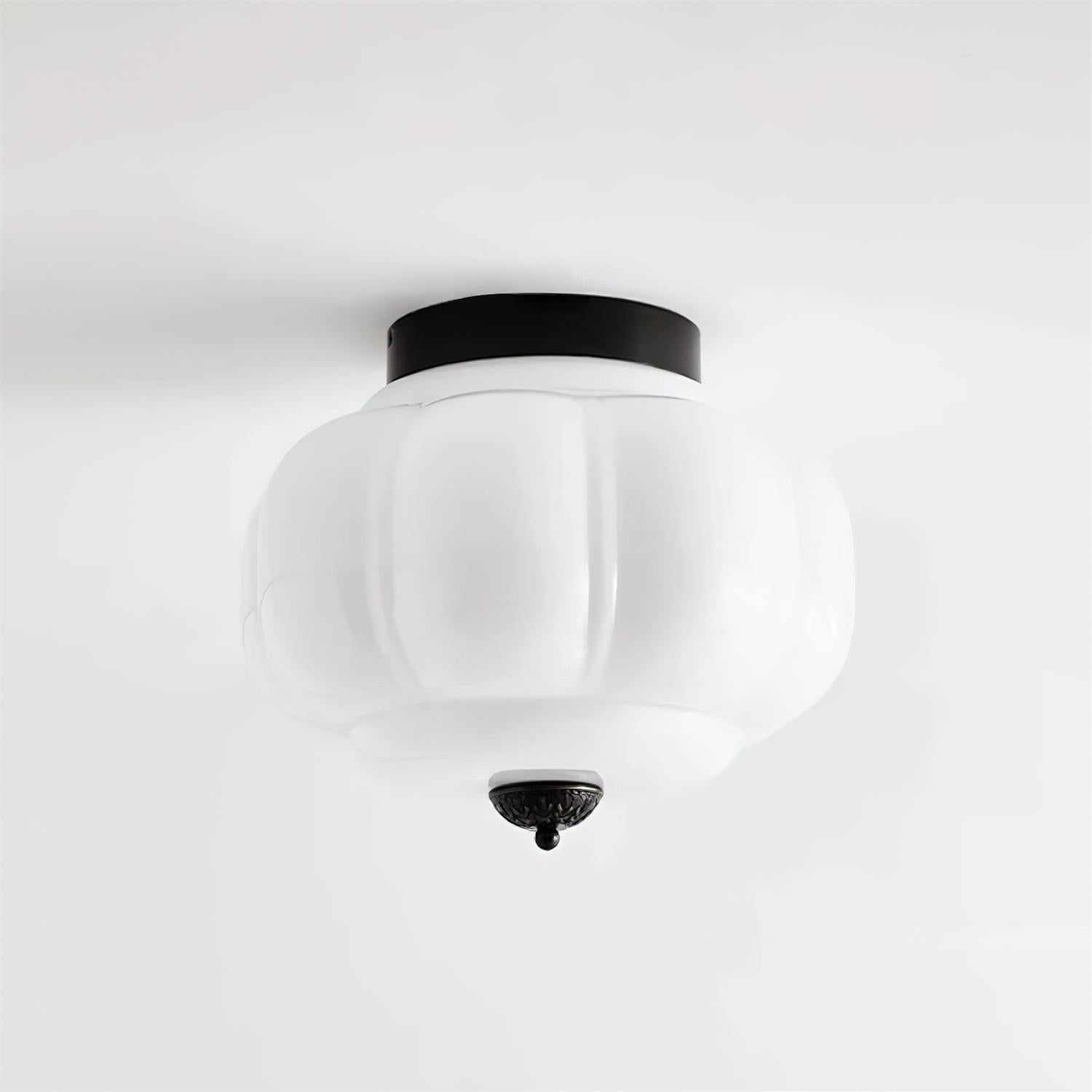 Elyra | Green Glass Ceiling Lamp with Metal Canopy | Elegant Lighting for Any Space 3