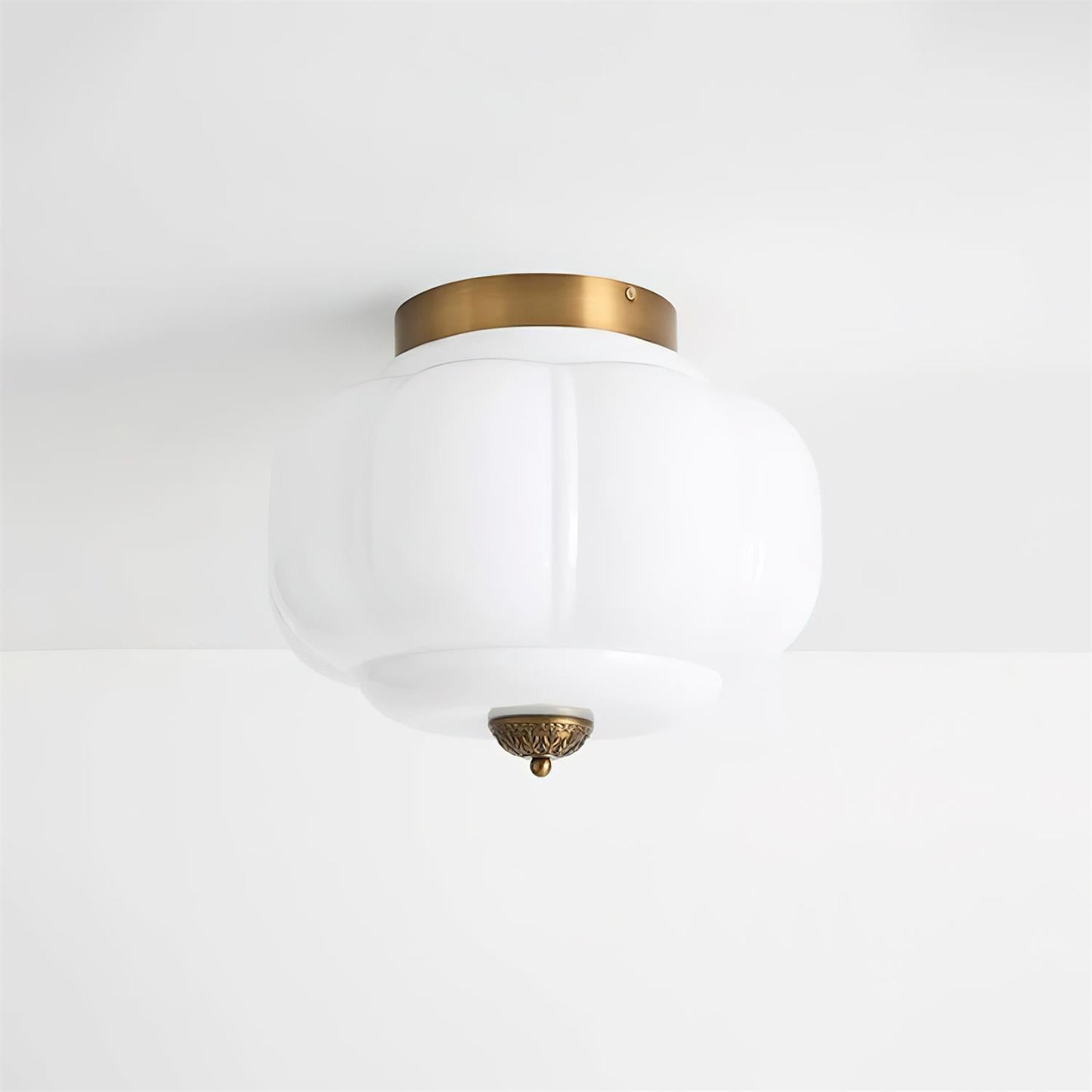 Elyra | Green Glass Ceiling Lamp with Metal Canopy | Elegant Lighting for Any Space 5