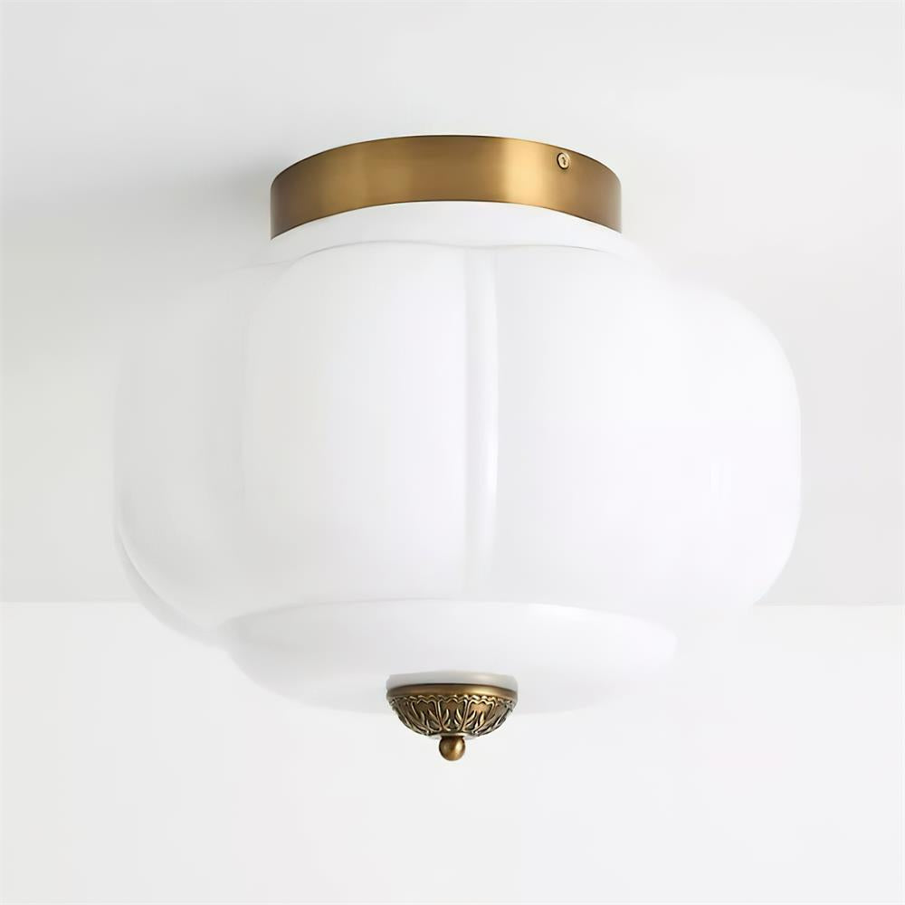 Elyra | Green Glass Ceiling Lamp with Metal Canopy | Elegant Lighting for Any Space 6