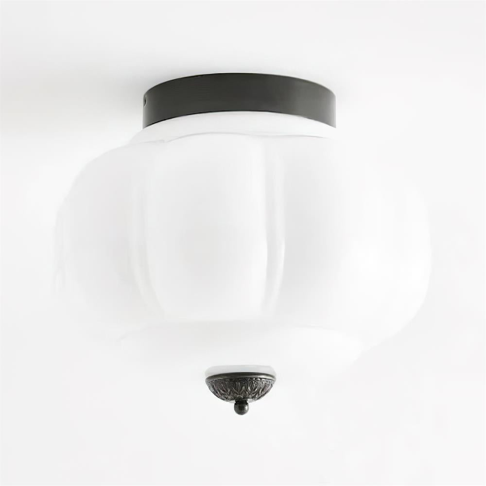 Elyra | Green Glass Ceiling Lamp with Metal Canopy | Elegant Lighting for Any Space 8