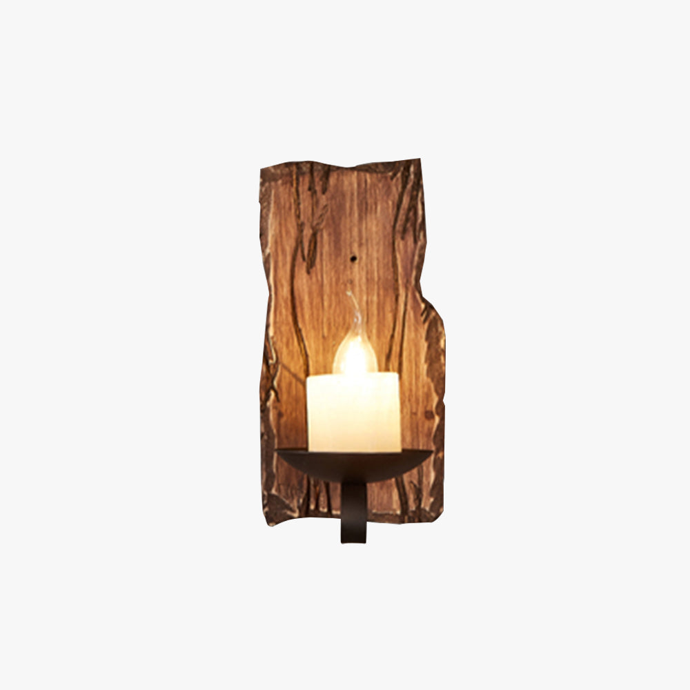 Epoch | Vintage Wall Lamp with Pine Wood & Metal Design | Elegant Wall Lights Indoor for Living Room and Bedroom 1
