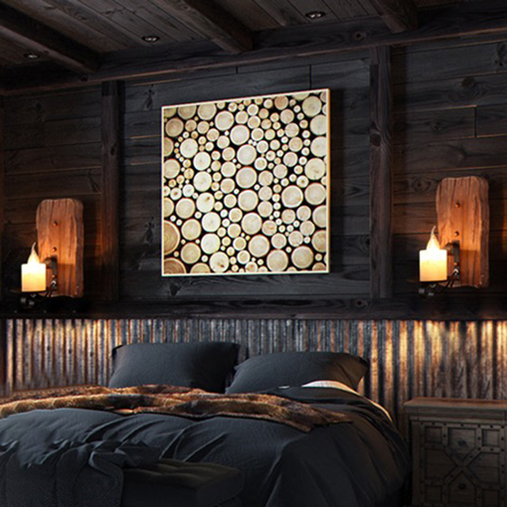 Epoch | Vintage Wall Lamp with Pine Wood & Metal Design | Elegant Wall Lights Indoor for Living Room and Bedroom 3