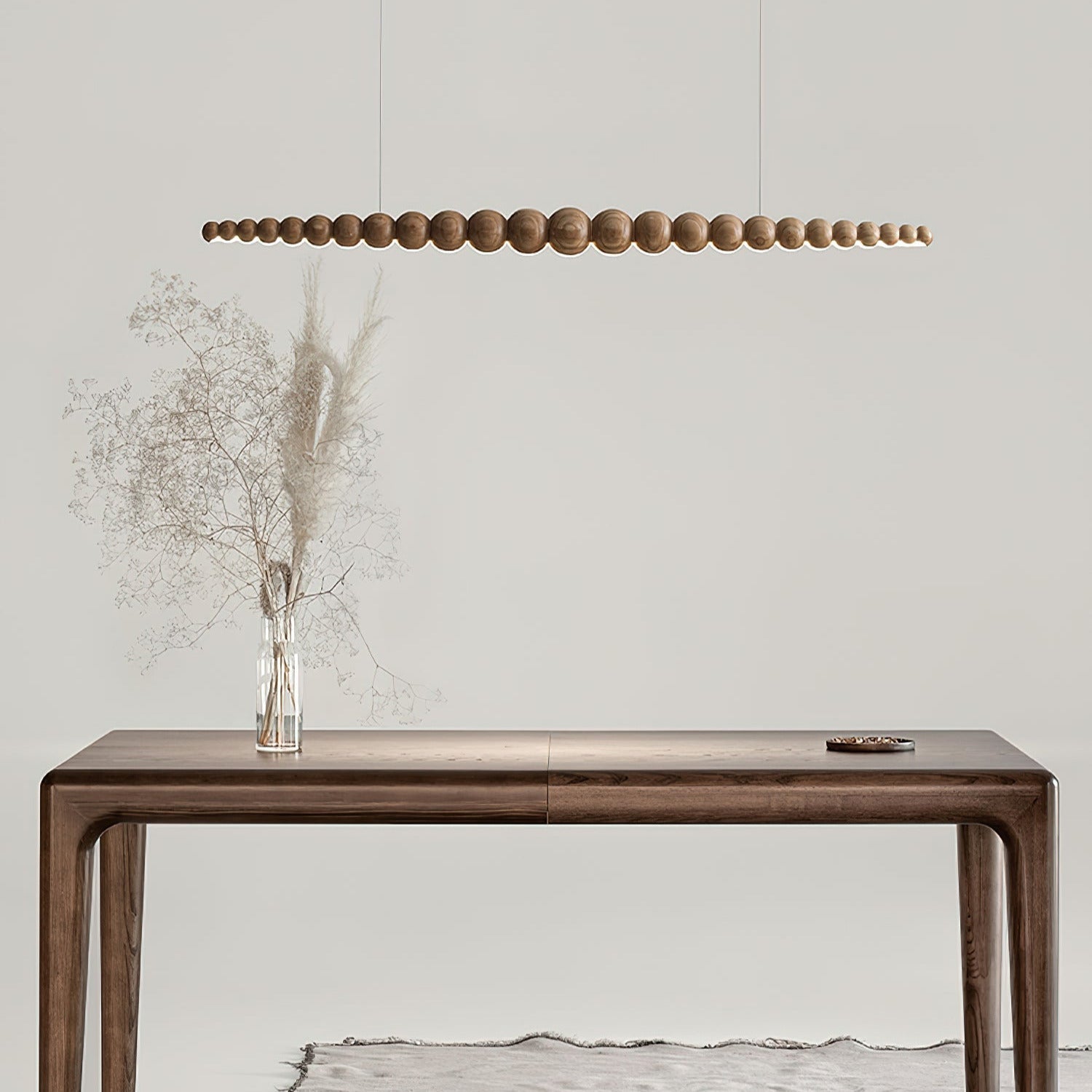 Favon Collection | Wooden Pendant Light with Warm Glow | Elegant Hanging Lights for Dining and Living Spaces 3
