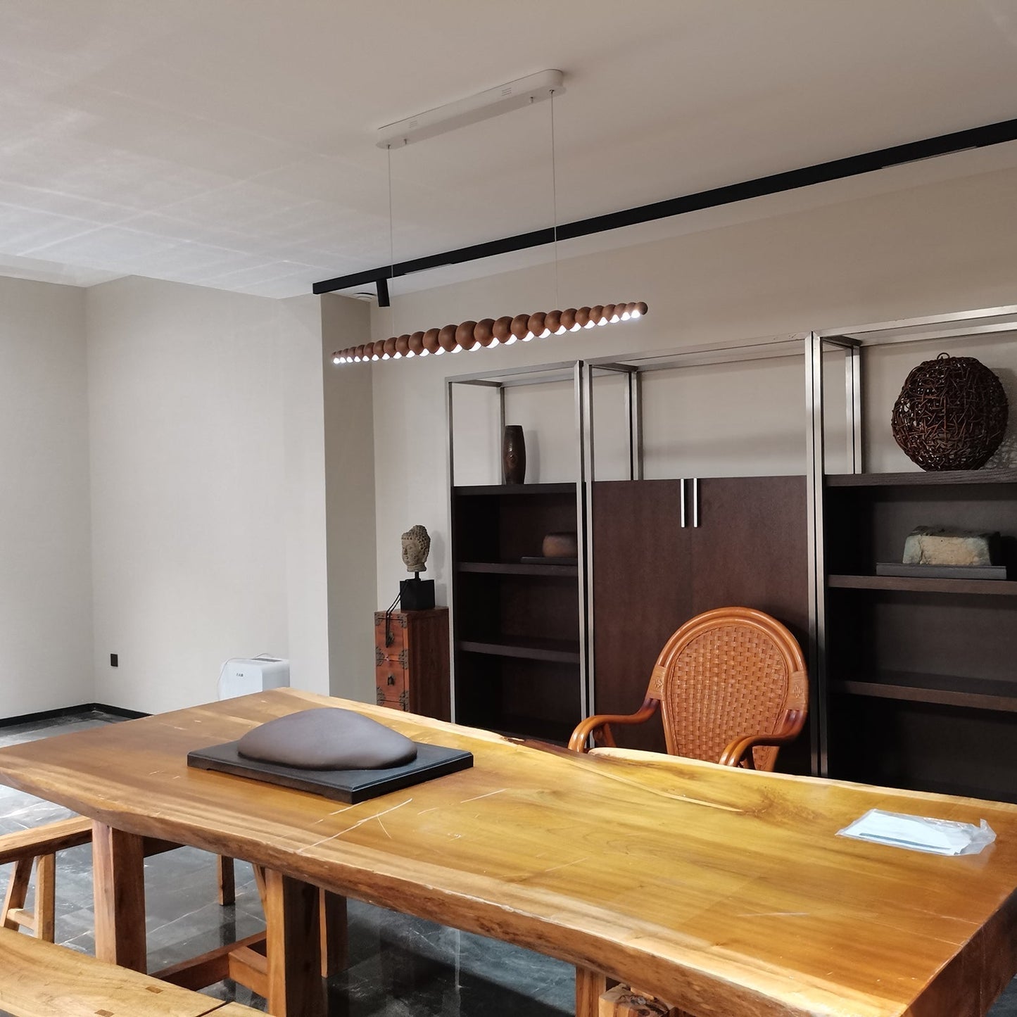 Favon Collection | Wooden Pendant Light with Warm Glow | Elegant Hanging Lights for Dining and Living Spaces 6