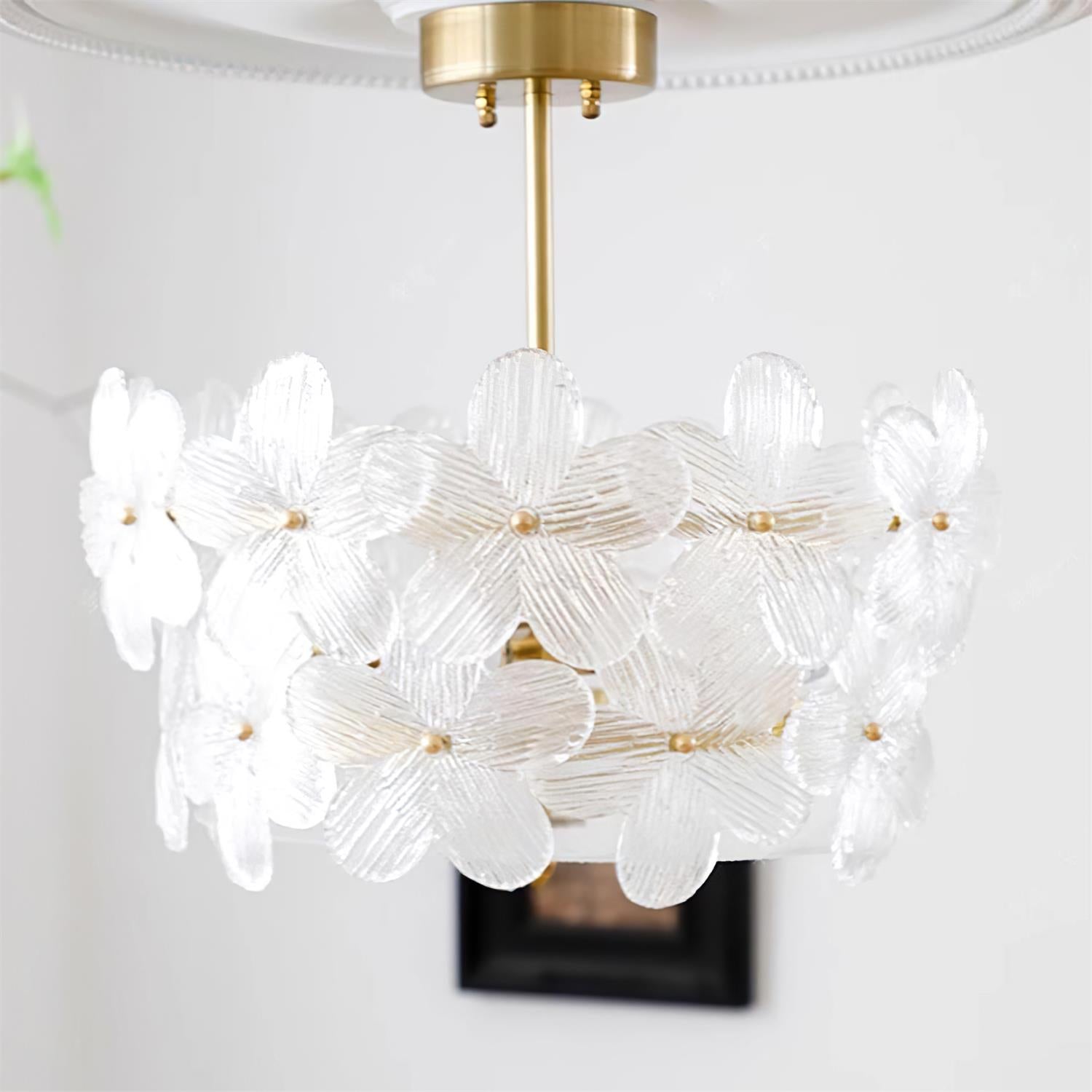 Fionel | Ceiling Light Fixture with Brass Canopy & Clear Glass Design | Elegant Illumination for Any Space 2