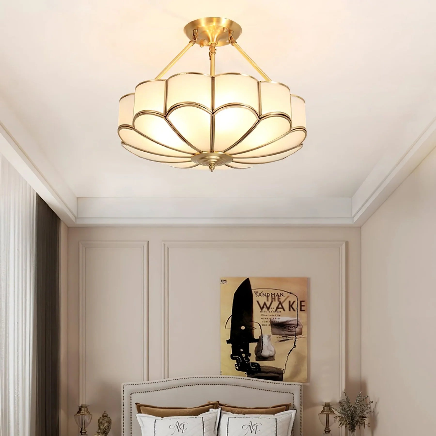 Alessio Flower Shape Glass Ceiling Light lifestyle