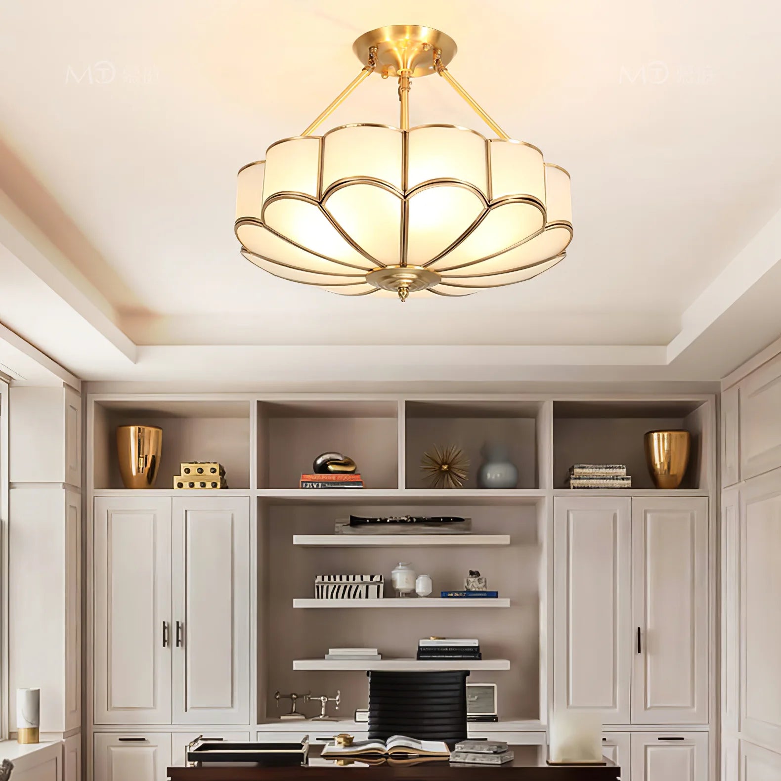 Alessio Flower Shape Glass Ceiling Light detail