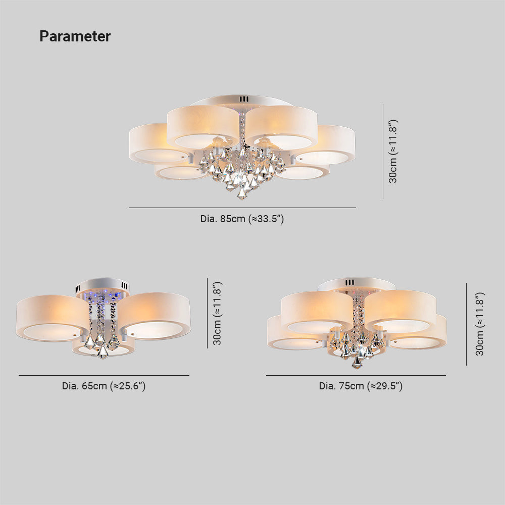 Flush Mount Ceiling Light Fixture with Elegant White Glass Shade | Modern Design for Versatile Spaces 4
