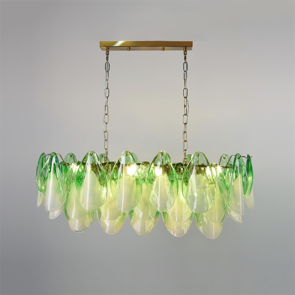 Fuchsia Chandelier - Green Linear