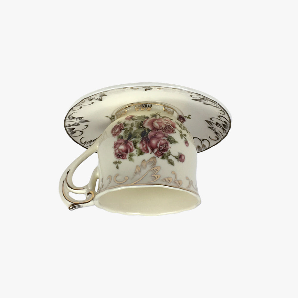 Cairns Retro Rose Ceramic Coffee Cup Flush Mount Ceiling Light