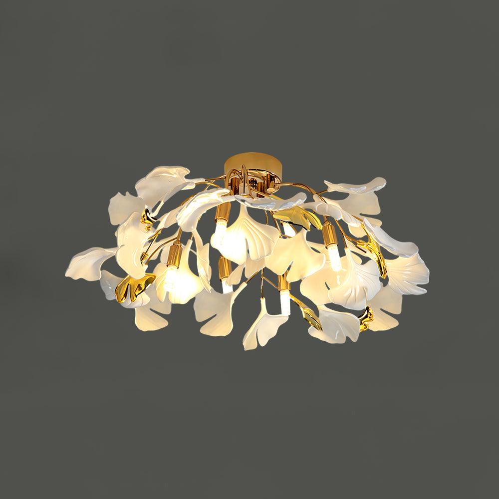 Ginkgo Collection | Flush Mount Ceiling Light with Dimmable Design | Elegant Metal Fixture for Indoor and Outdoor Use 3