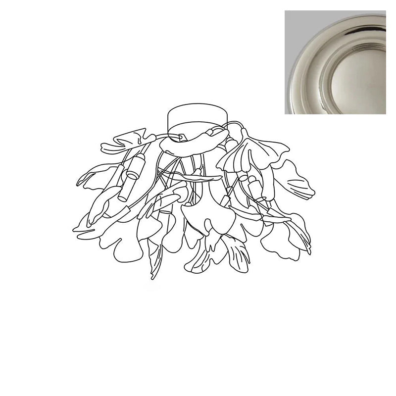 Ginkgo Collection | Flush Mount Ceiling Light with Dimmable Design | Elegant Metal Fixture for Indoor and Outdoor Use 9