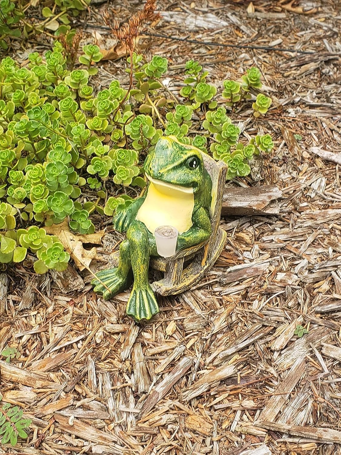 Glowing Frog Statue | Garden Decor with Soft Light | Whimsical Outdoor Accent for Cozy Atmosphere 5