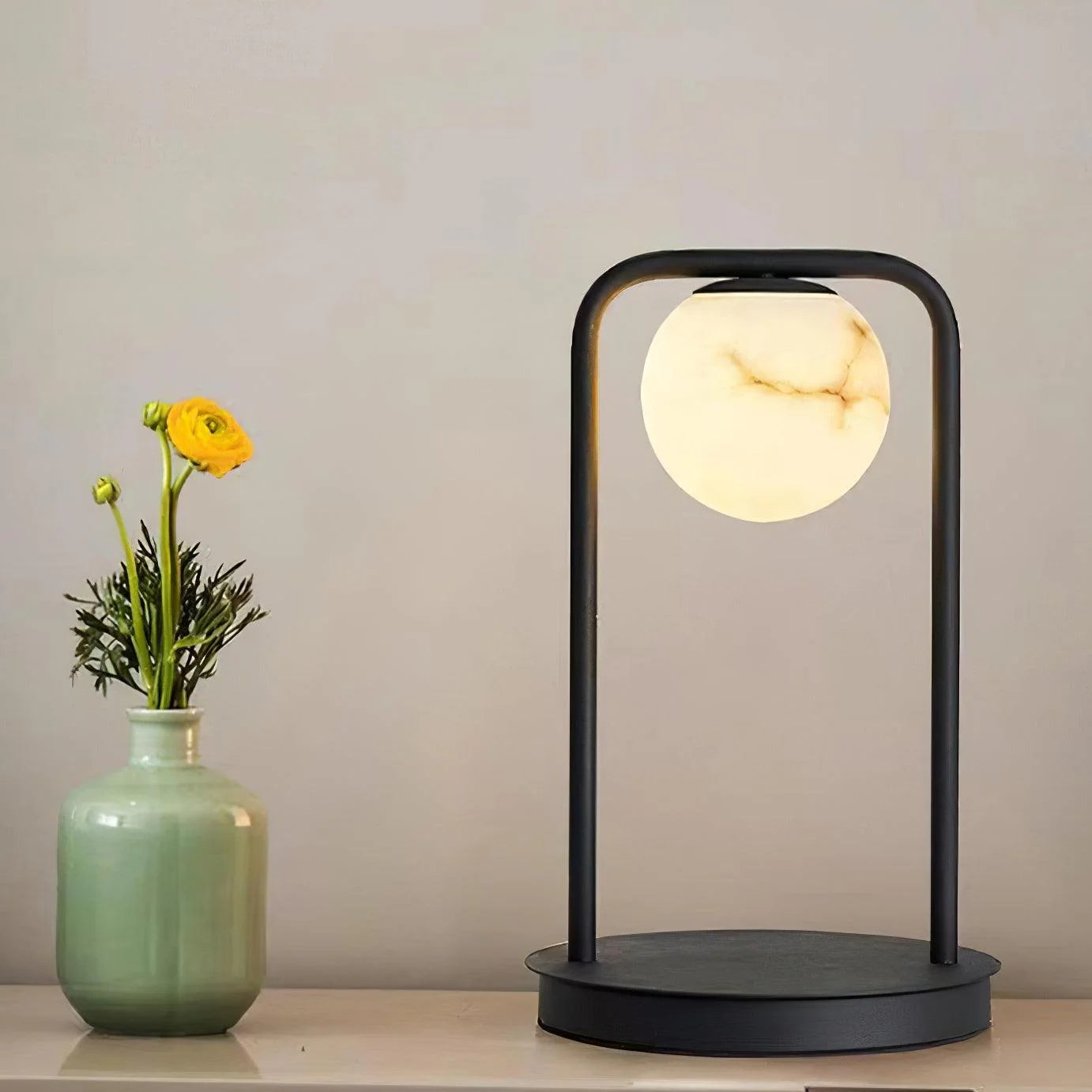 Jade Alabaster Table Lamp