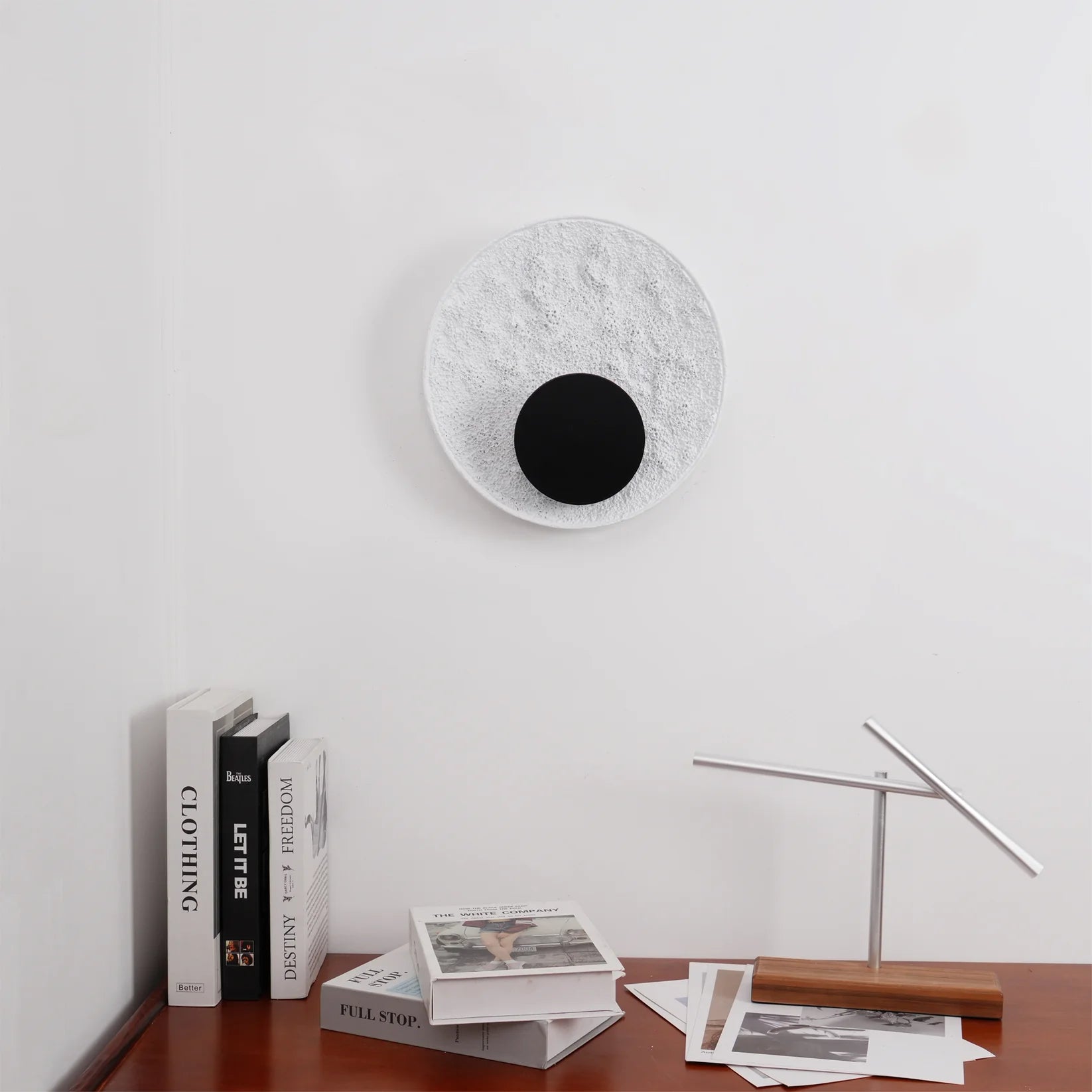 Byers Modern LED Round Resin Wall Lamp Bedroom Dining Room