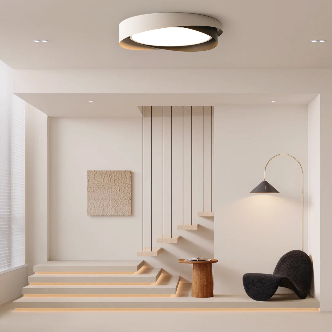 HaloGlow | Elegant Minimalist Flush Mount Ceiling Light Fixture 8
