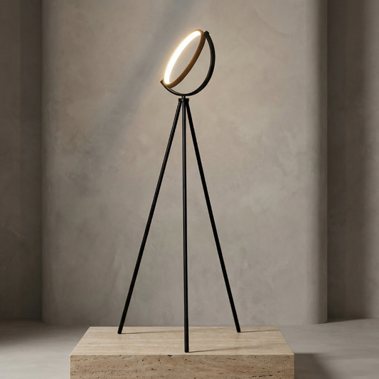 Halo | Modern Black Floor Lamp with Adjustable Height & LED Lighting | Sleek Design for Any Living Room 0