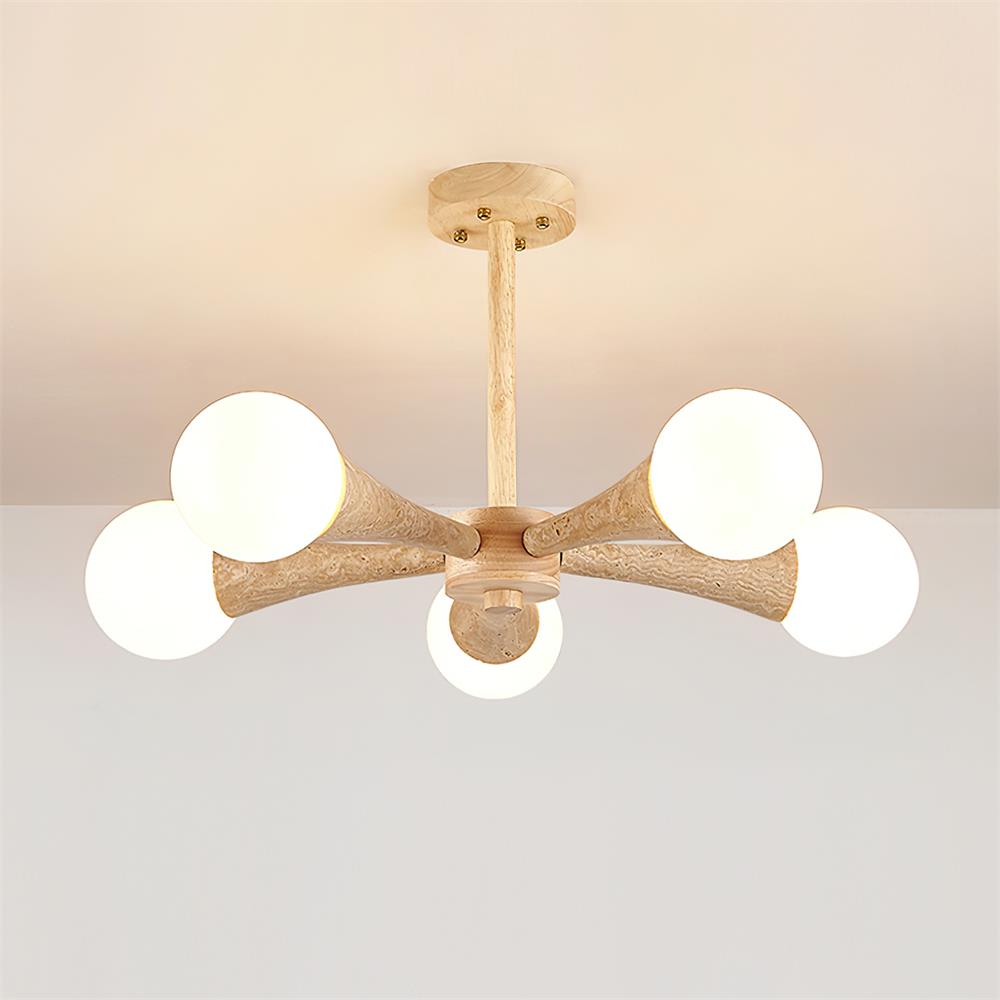 Hedra | Flush Mount Ceiling Light Fixture with Organic Design & Opal Glass Globes | Elegant Lighting for Modern Spaces 2
