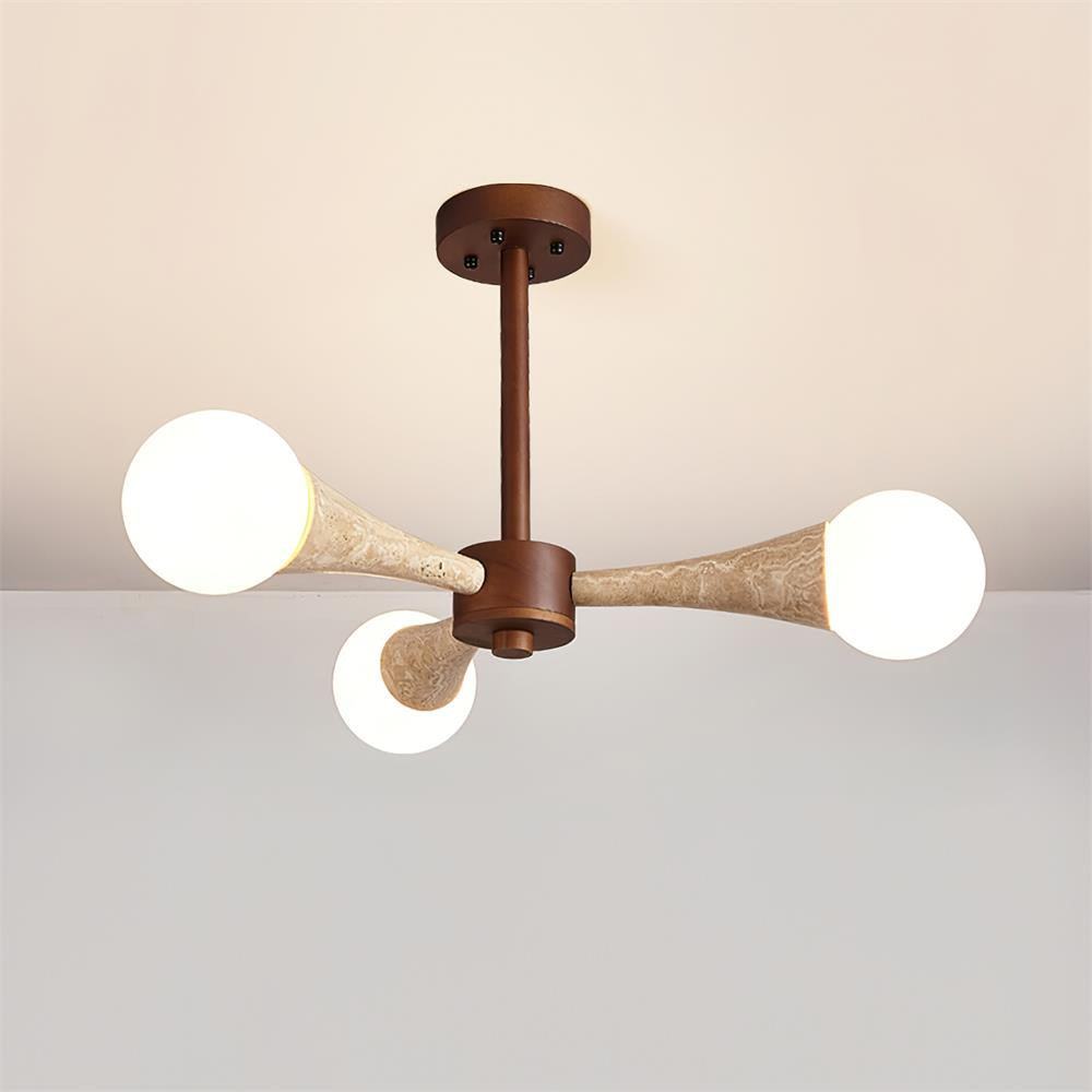 Hedra | Flush Mount Ceiling Light Fixture with Organic Design & Opal Glass Globes | Elegant Lighting for Modern Spaces 3