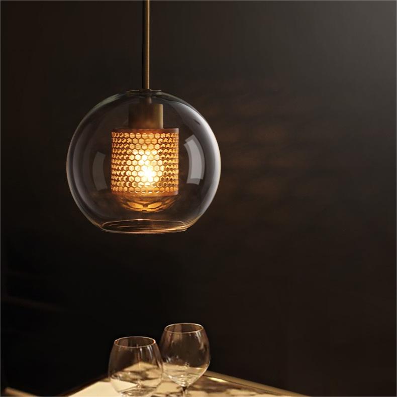 Hessa | Contemporary Pendant Light with Glass Shade & Elegant Design | Perfect for Living Room and Dining Room 0