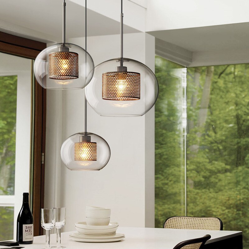 Hessa | Contemporary Pendant Light with Glass Shade & Elegant Design | Perfect for Living Room and Dining Room 2