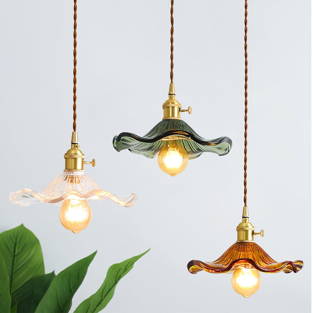 Hibiscus Glass Pendant Light | Elegant LED Ceiling Fixture for Stylish Ambience 1