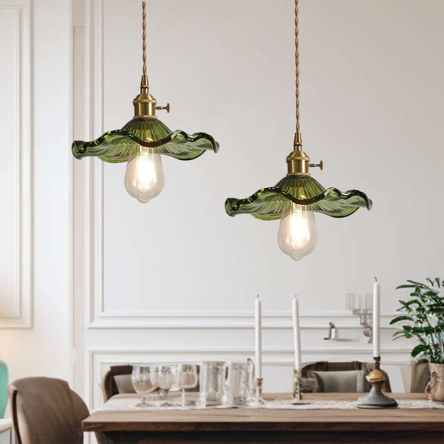 Hibiscus Glass Pendant Light | Elegant LED Ceiling Fixture for Stylish Ambience 2