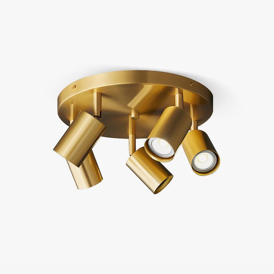 Solara Brass Cylinder Adjustable Ceiling Lamp
