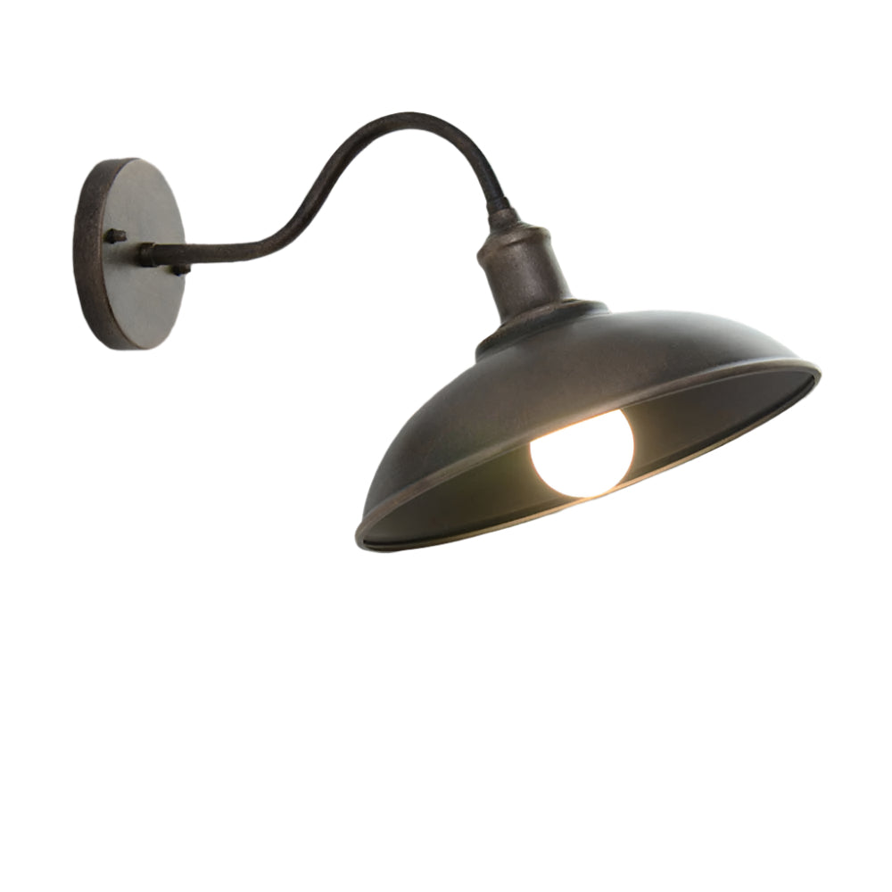Industrial Outdoor Wall Light | Black Exterior Wall Lantern with Gooseneck Design | Durable Iron for Timeless Style 5