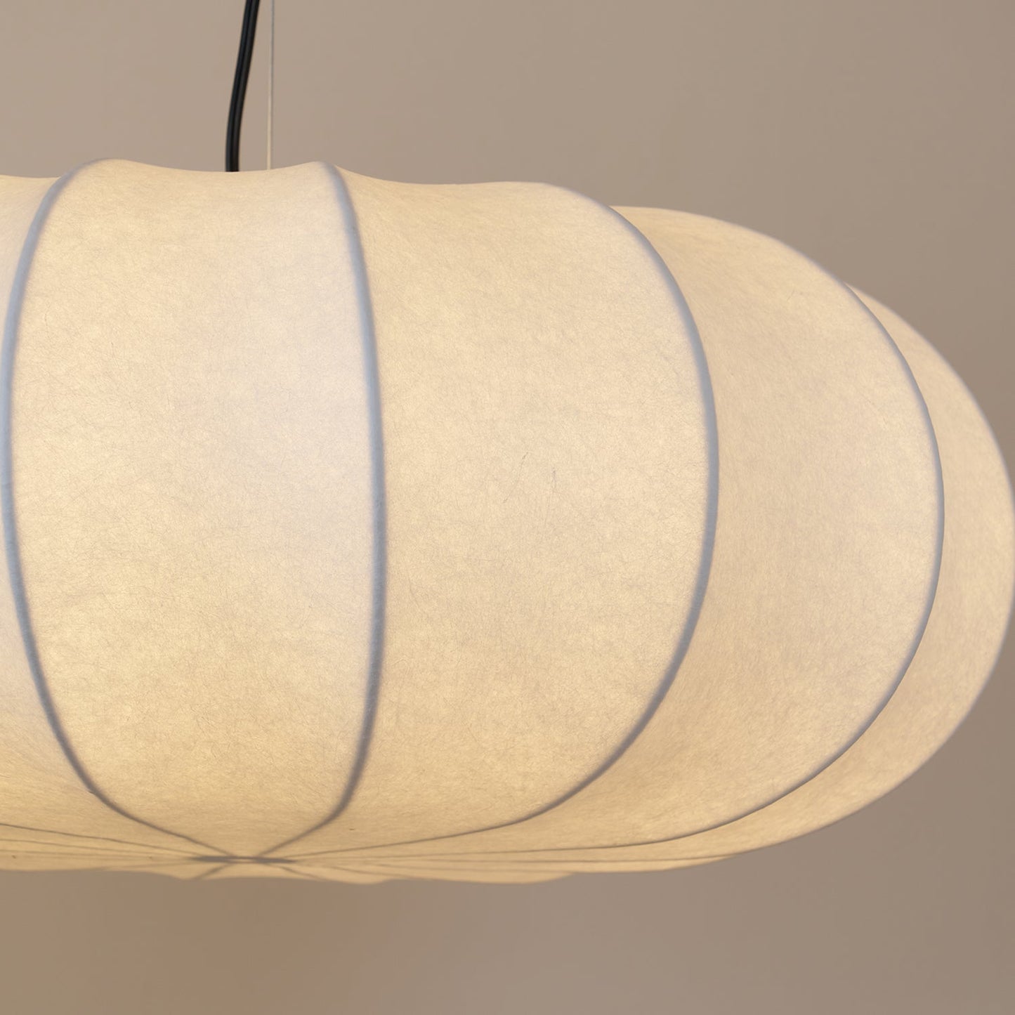 Kiyo | Pumpkin Pendant Light with Soft Linen Shade & Adjustable Height | Elegant Kitchen Pendant Lighting for Japandi Style 7
