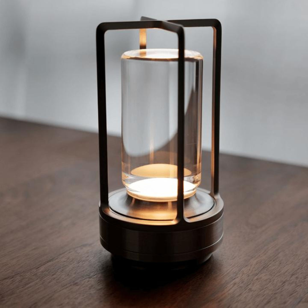 Klarako Crystal Lantern | Black/Silver/Gold