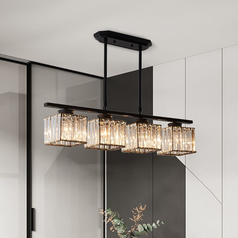Kristy Crystal Pendant Light | Black/Gold