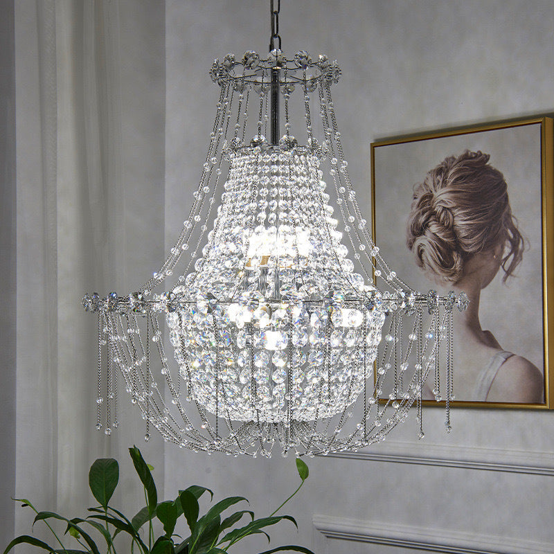 Kristy Collection | Crystal Chandelier Light with Elegant Design | Perfect for Modern Dining Rooms and Living Spaces 0
