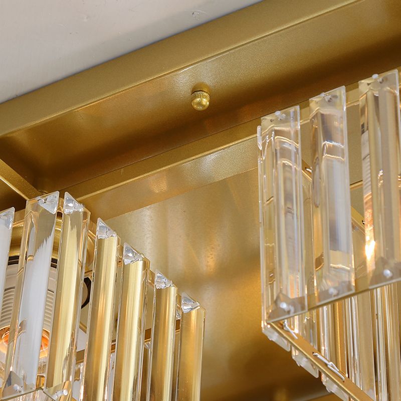 Kristy Flush Mount Ceiling Light, Metal & Acrylic, 4/6/8-Light | Black or Gold | E27, IP20, Hardwired