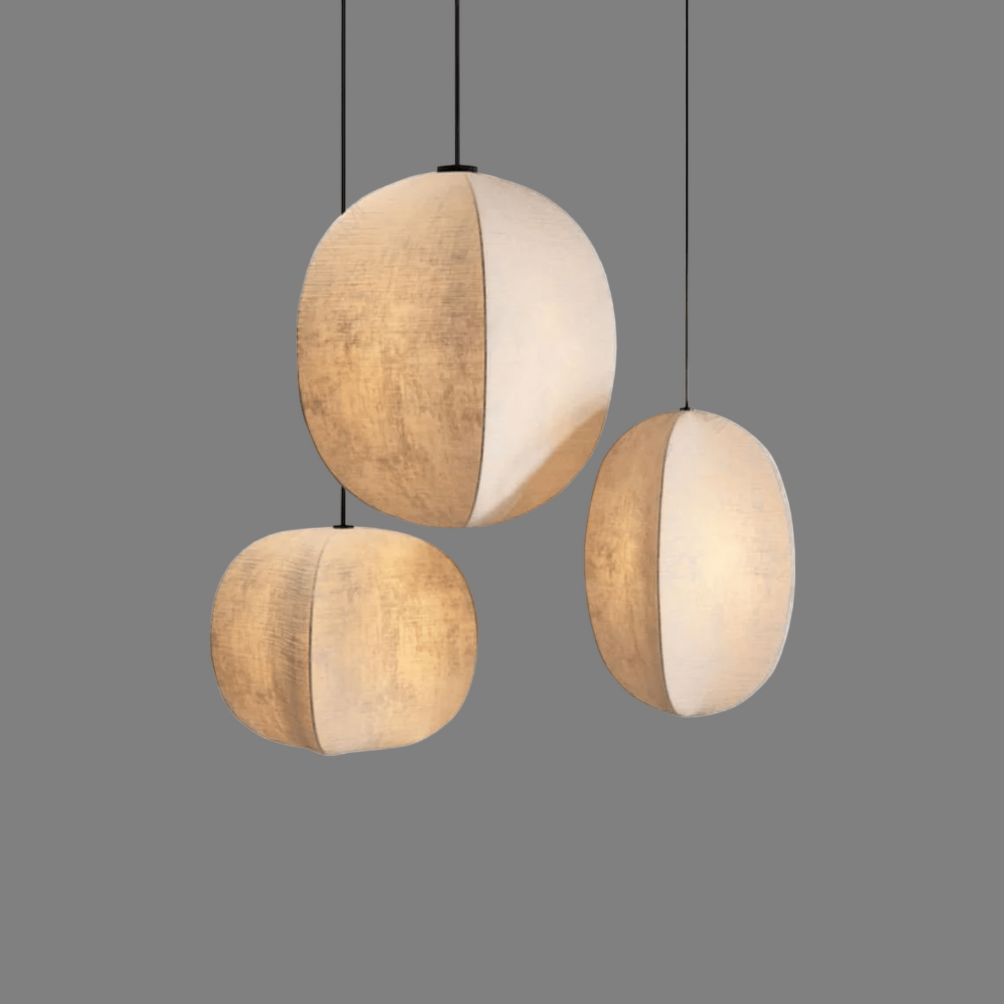 Kumo Collection | Linen Pendant Light with Adjustable Cord | Soft Ambient Glow for Tranquil Spaces 6