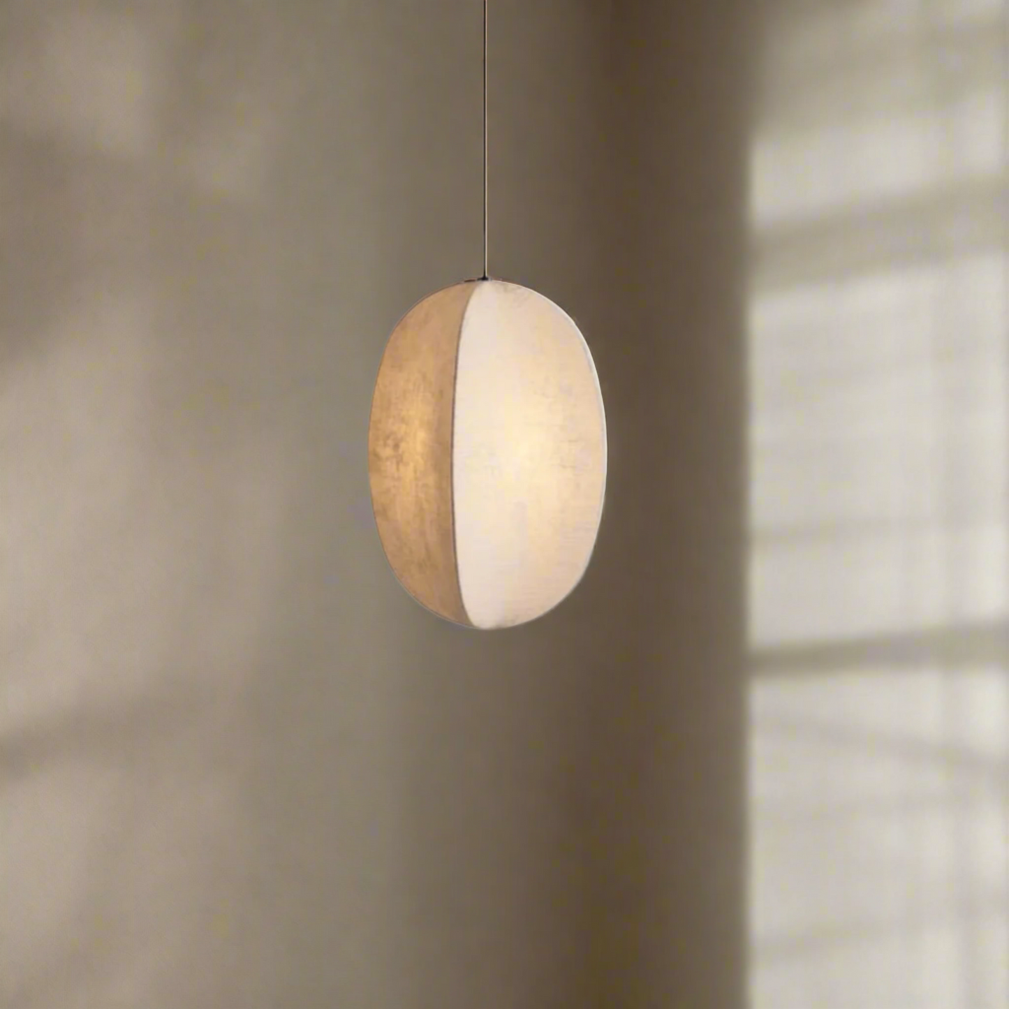 Kumo Collection | Linen Pendant Light with Adjustable Cord | Soft Ambient Glow for Tranquil Spaces 8