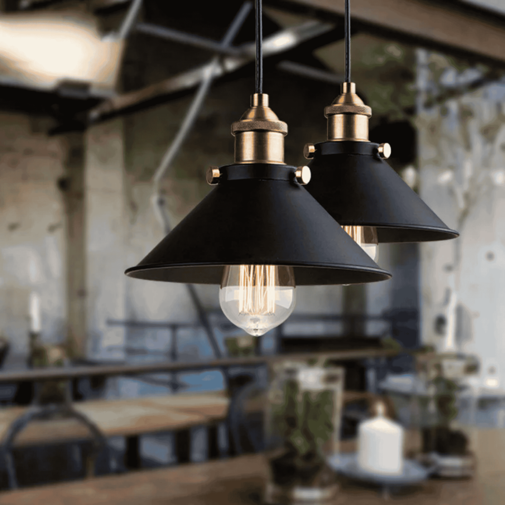 Kveld | Vintage Iron Pendant Light with Industrial Design | Adjustable Hanging Length for Focused Illumination 7