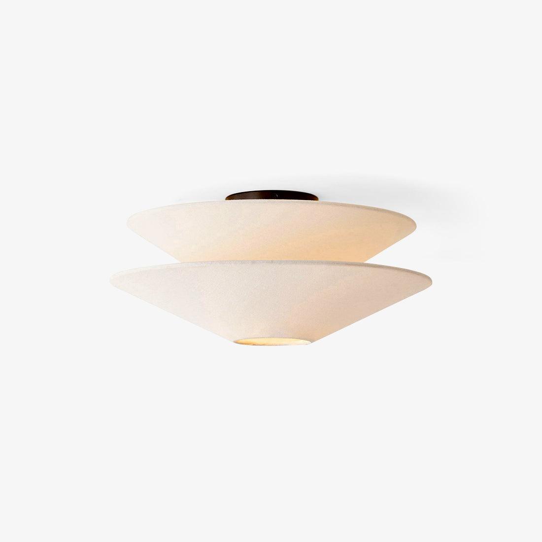 Lina | Flush Mount Ceiling Light Fixture with Soft White Linen Design | Modern Elegance for Living Rooms and Bedrooms 1