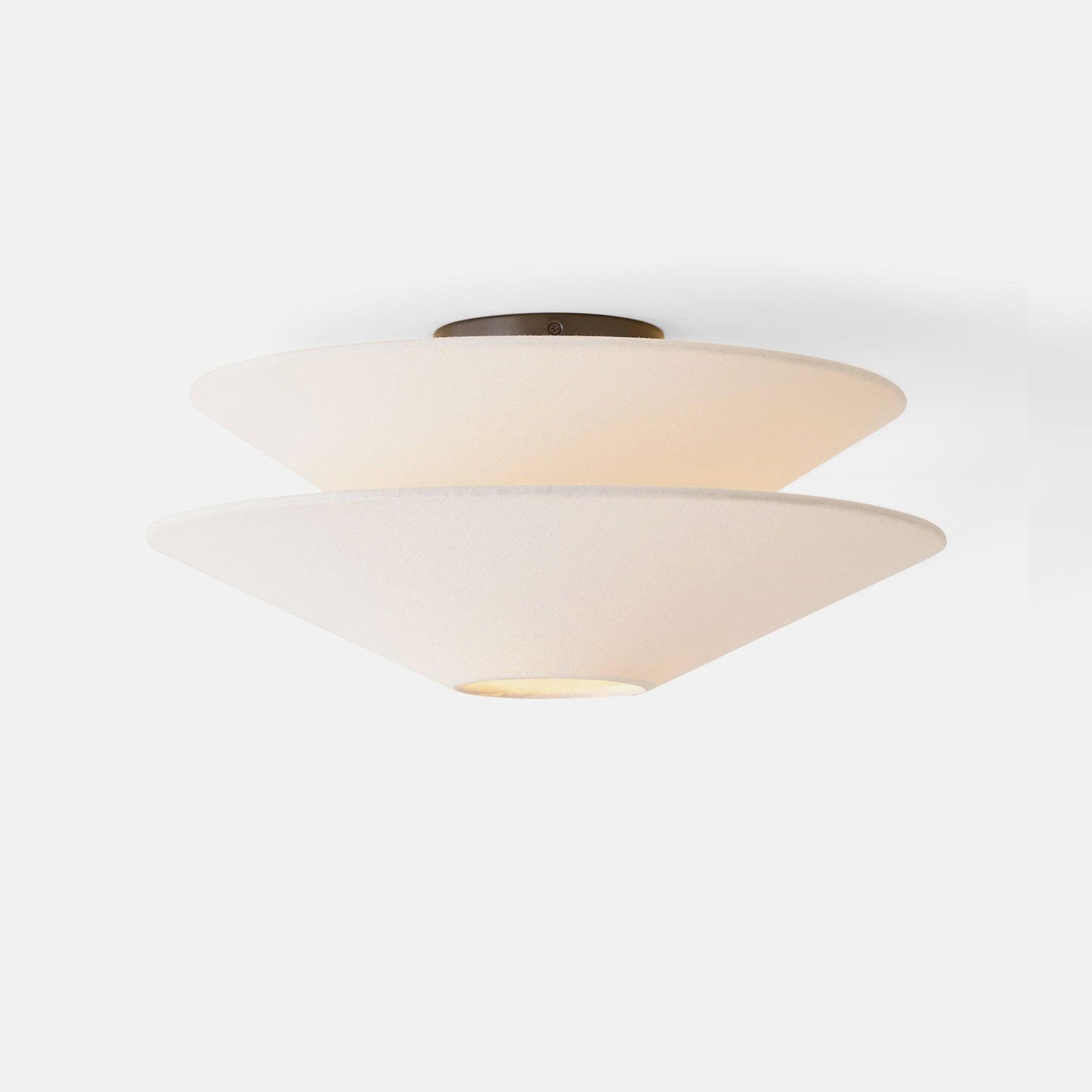 Lina | Flush Mount Ceiling Light Fixture with Soft White Linen Design | Modern Elegance for Living Rooms and Bedrooms 2
