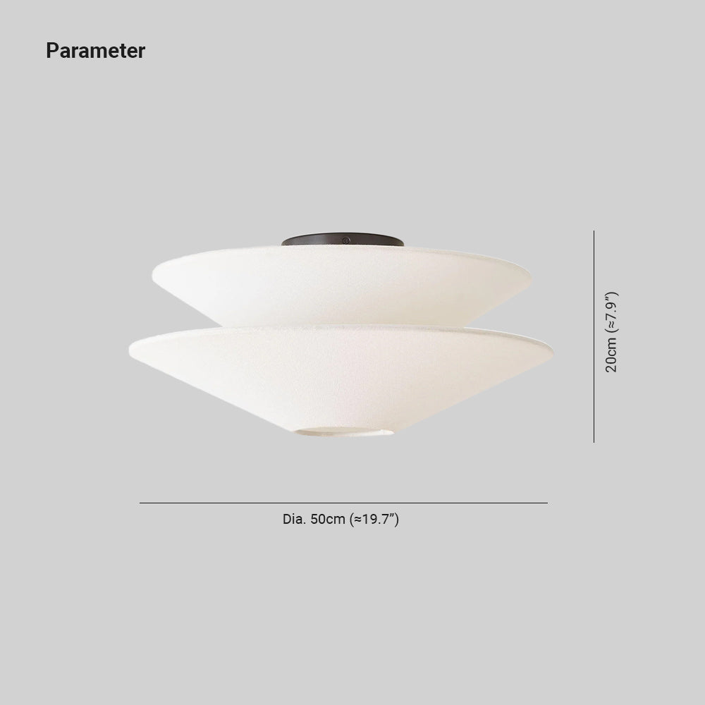 Lina | Flush Mount Ceiling Light Fixture with Soft White Linen Design | Modern Elegance for Living Rooms and Bedrooms 6