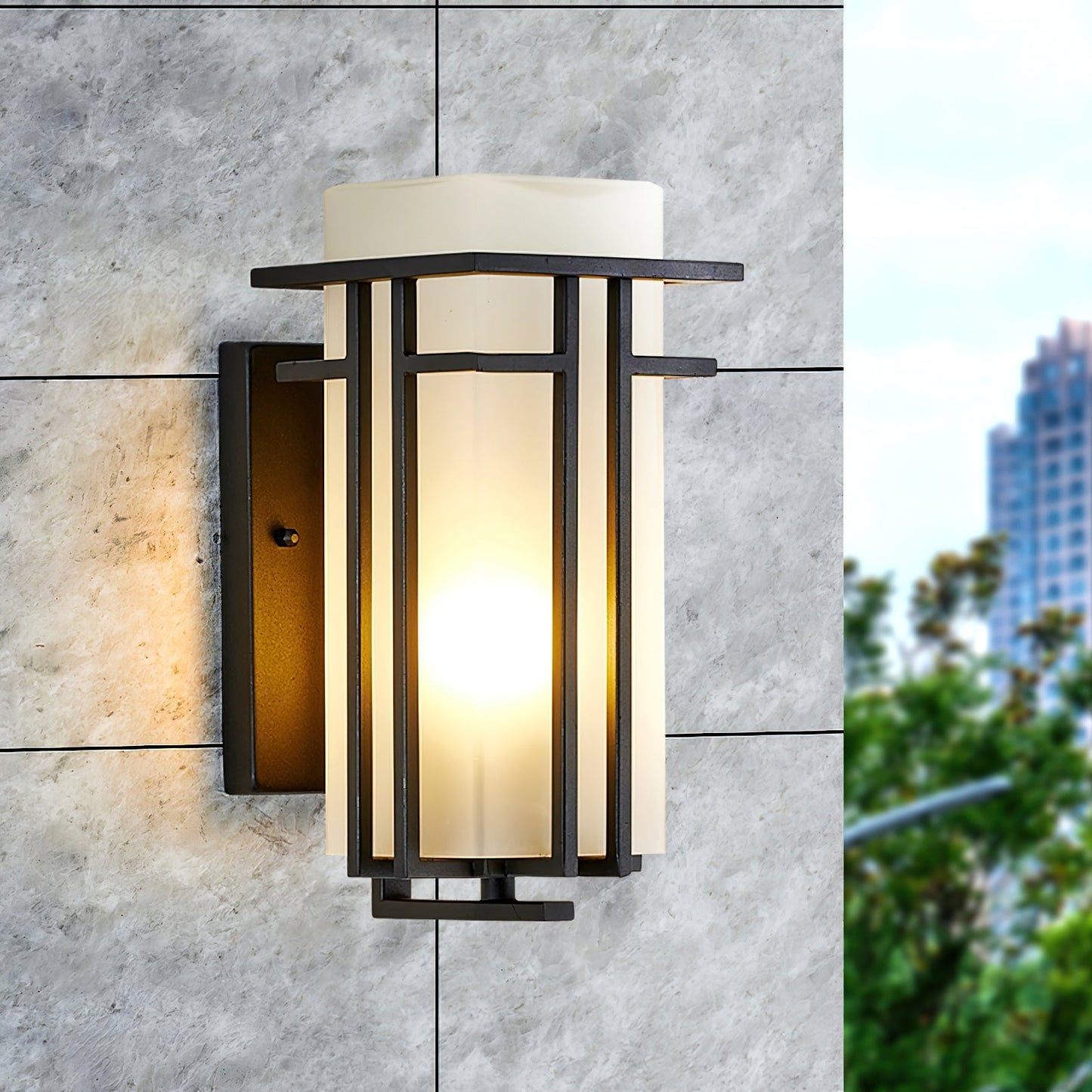 Linden Collection | Outdoor Wall Lantern with Retro Design | Durable Iron Sconce for Elegant Outdoor Spaces 1
