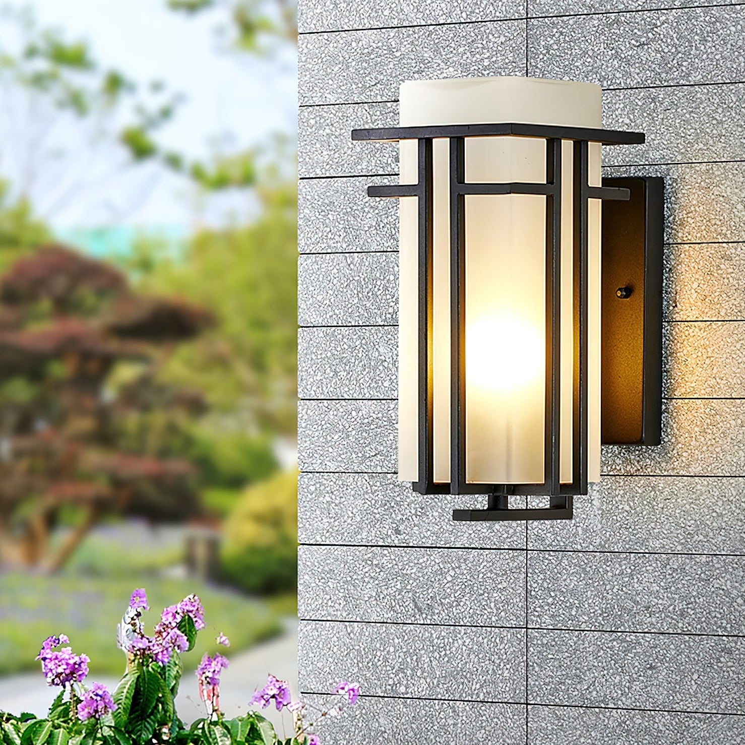 Linden Collection | Outdoor Wall Lantern with Retro Design | Durable Iron Sconce for Elegant Outdoor Spaces 2