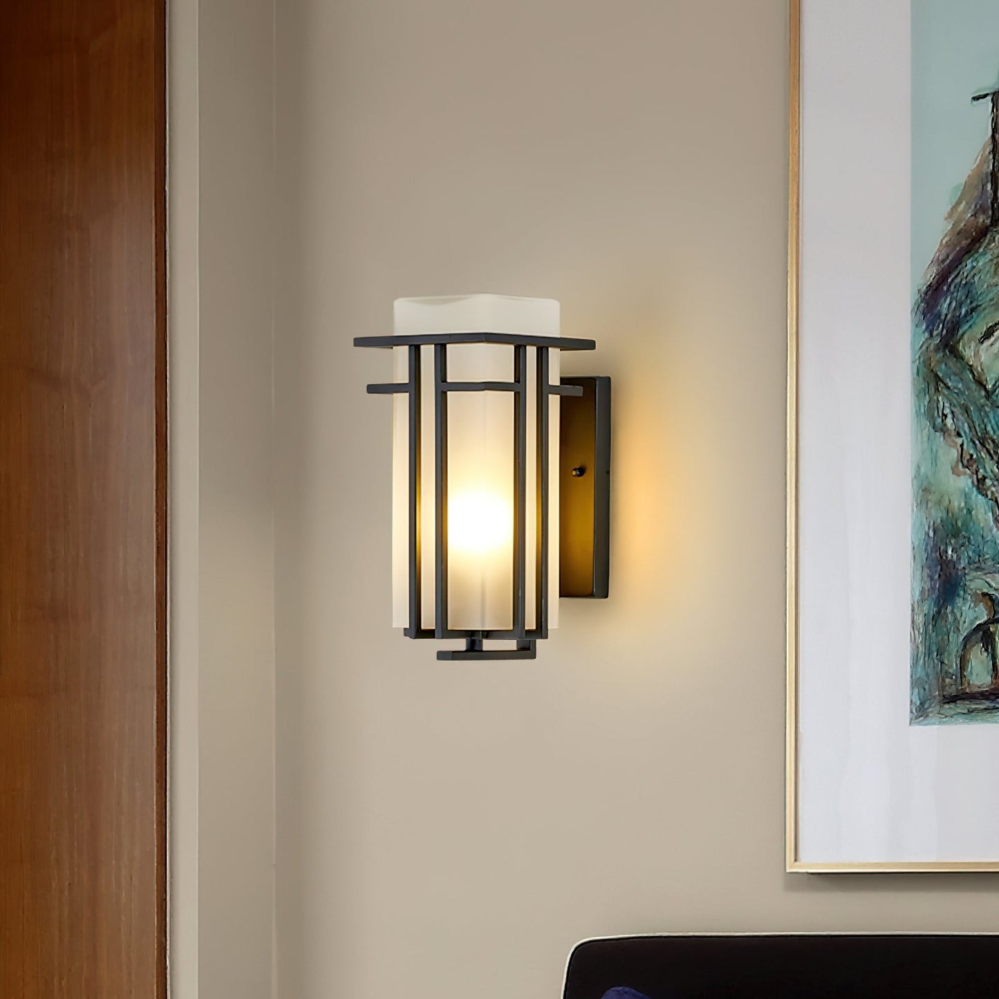 Linden Collection | Outdoor Wall Lantern with Retro Design | Durable Iron Sconce for Elegant Outdoor Spaces 7