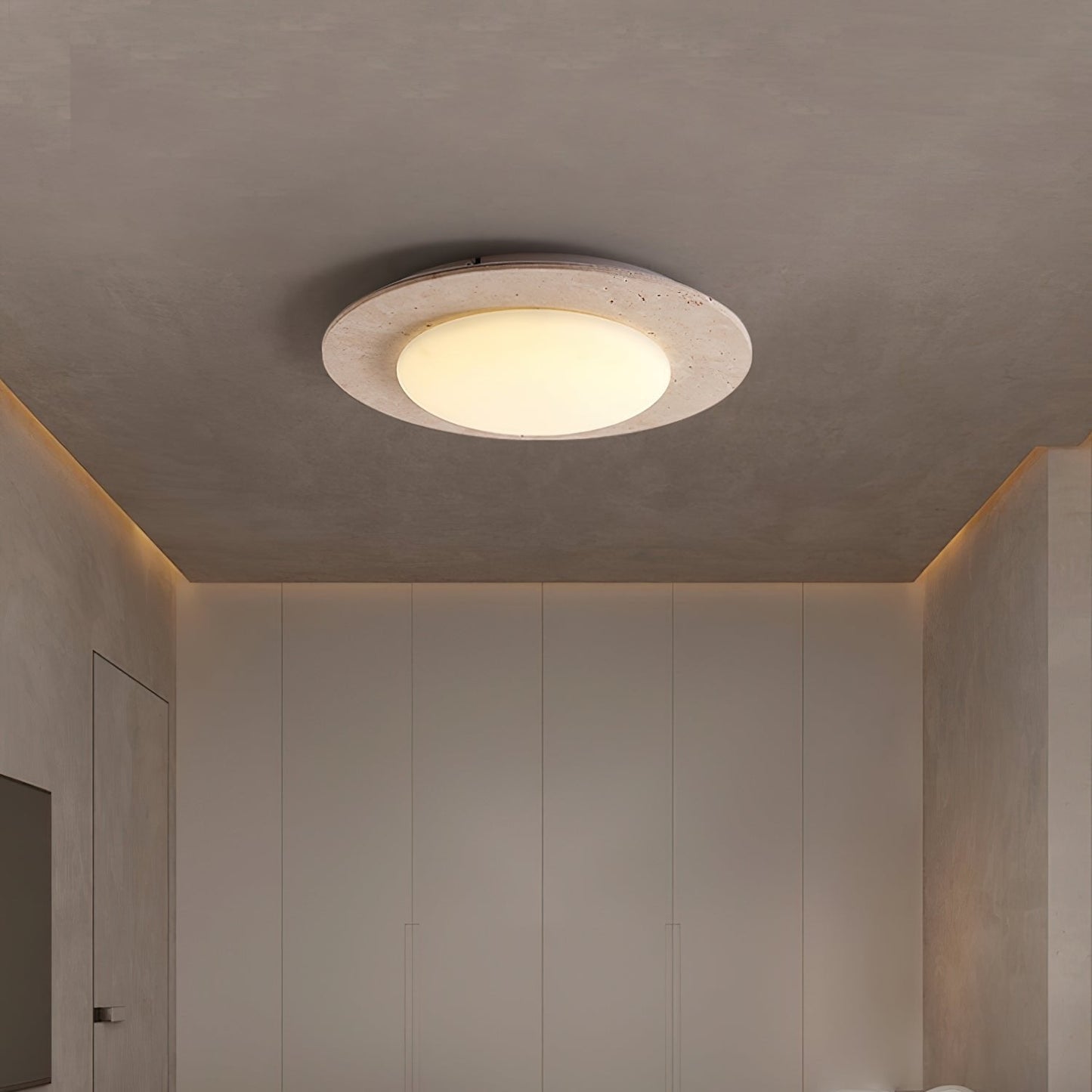 LumenCraft | Elegant Natural Wood Flush Mount Ceiling Light Fixture 5