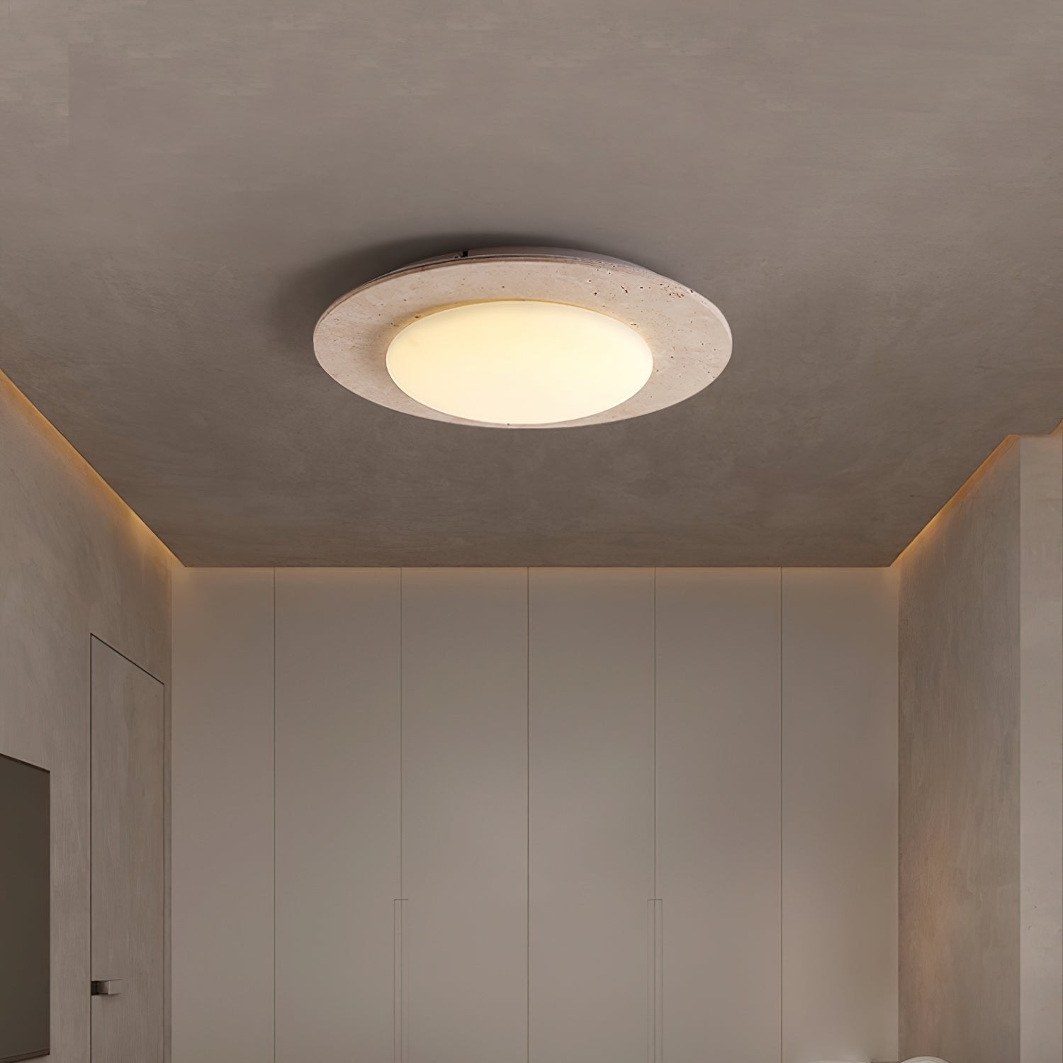 LumenCraft | Elegant Natural Wood Flush Mount Ceiling Light Fixture 5