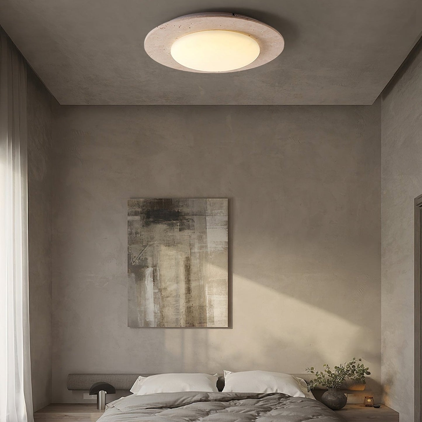 LumenCraft | Elegant Natural Wood Flush Mount Ceiling Light Fixture 6